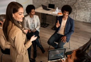 Entrepreneurs working together